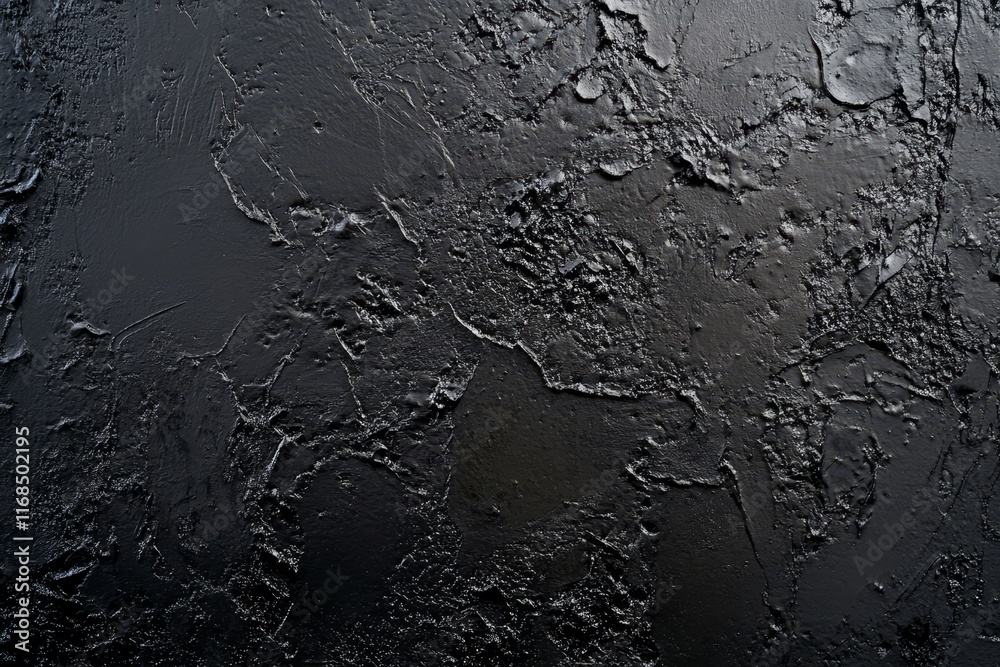 Fototapeta premium Dark textured black wall background.