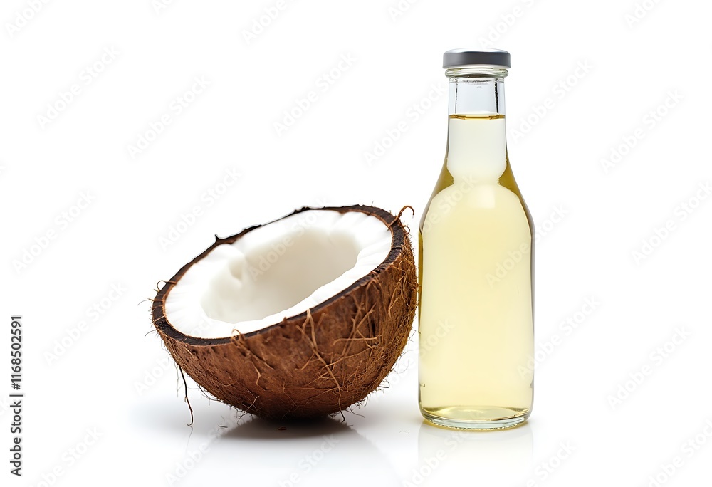Coconut oil isolated on white background Coconut oil isolated on white background