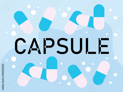 Capsule Concept Illustration Stylish and Beautiful