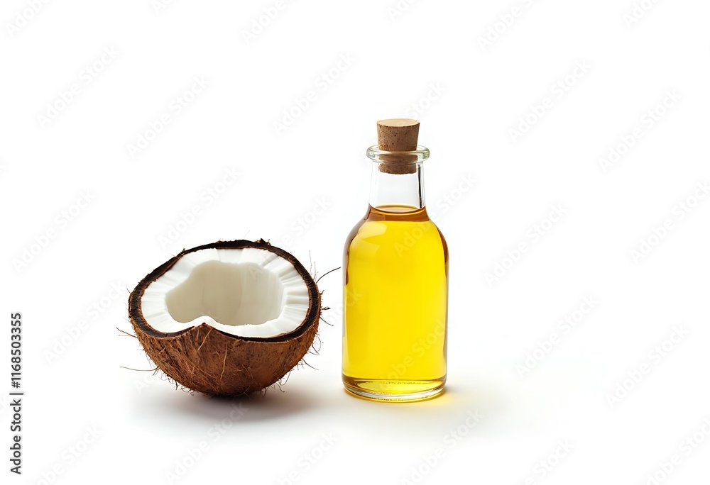 Coconut oil isolated on white background Coconut oil isolated on white background