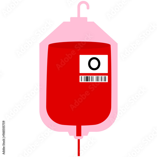 Illustration of Blood Bag Type O