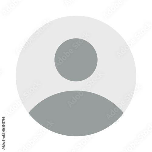 Social network default profile picture avatar icon isolated vector illustration