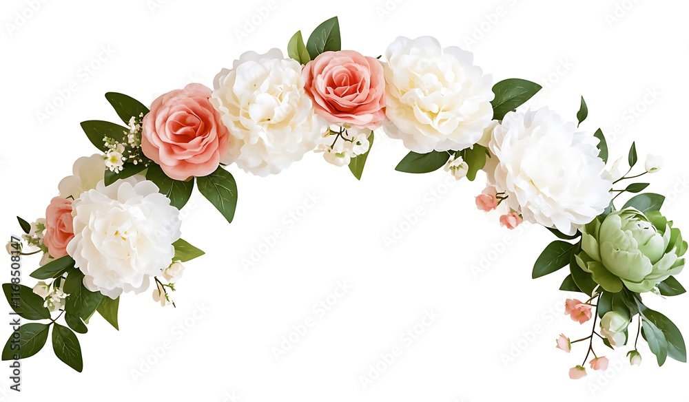 Spring twigs of spirea with small green leaves, flowers isolated on white background Spring twigs of spirea with small green leaves, flowers isolated on white background