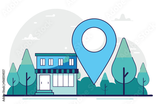 Location illustration vector on white background
