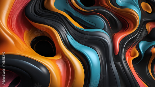 abstract background with beautiful colourful curves