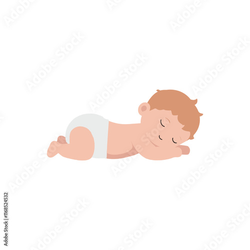 Cozy Baby Nap Illustration