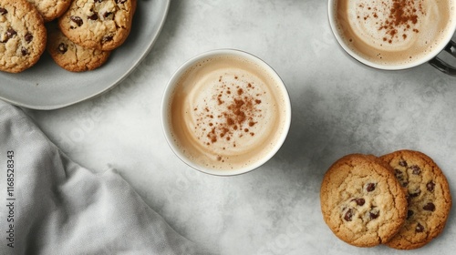 Delicious cookies and spiced drink create a perfect cozy afternoon setting