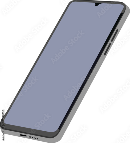 Upright tilted mobile phone vector