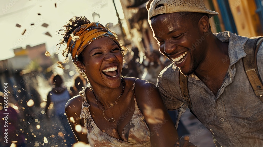 Joyful celebration vibrant street human emotions urban environment candid viewpoint cultural connection