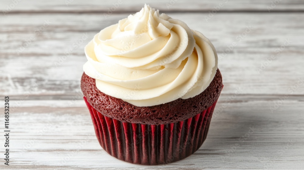 Delicious Red Velvet Cupcake with Creamy Frosting