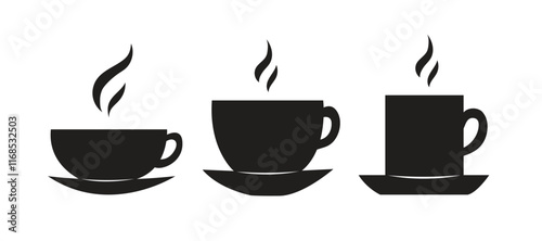 coffee cup silhouette vector illustration