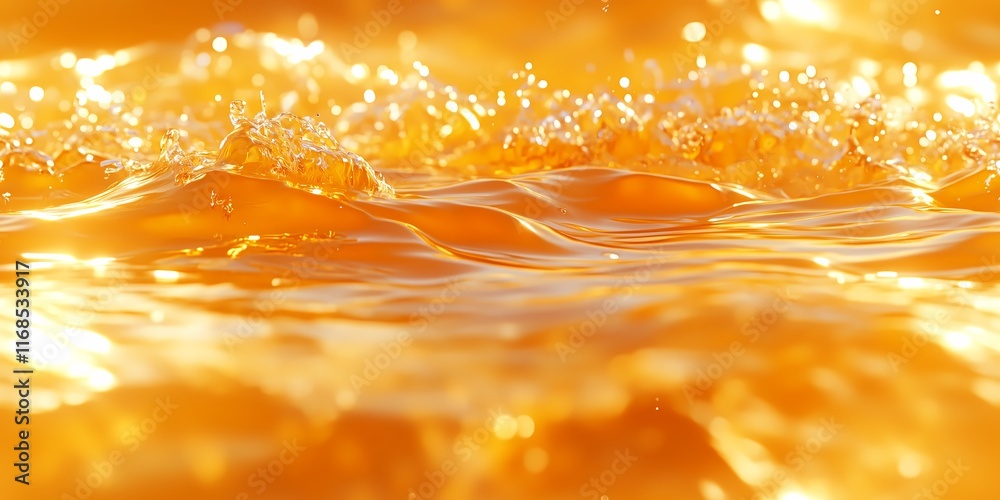 Fiery Wave Glow: Dynamic Abstract Light Landscape