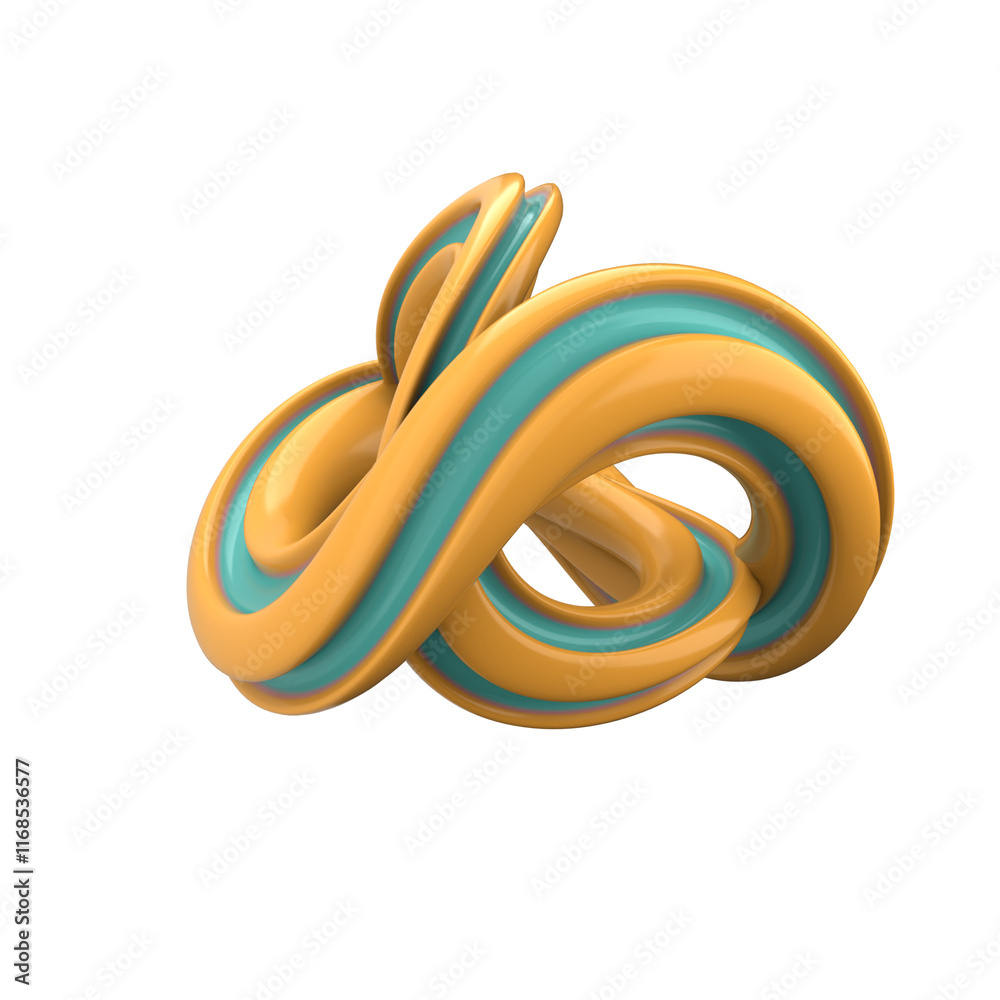 3D illustration Holographic Abstract Shape 3D illustration Holographic Abstract Shape