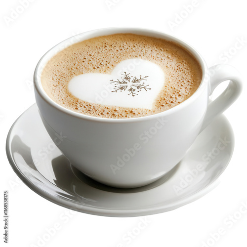 Creating heart-shaped latte art a transparent background a coffee lover's guide photo