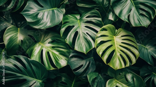 Close-up of lush green succulent leaves showing intricate texture and vibrant...