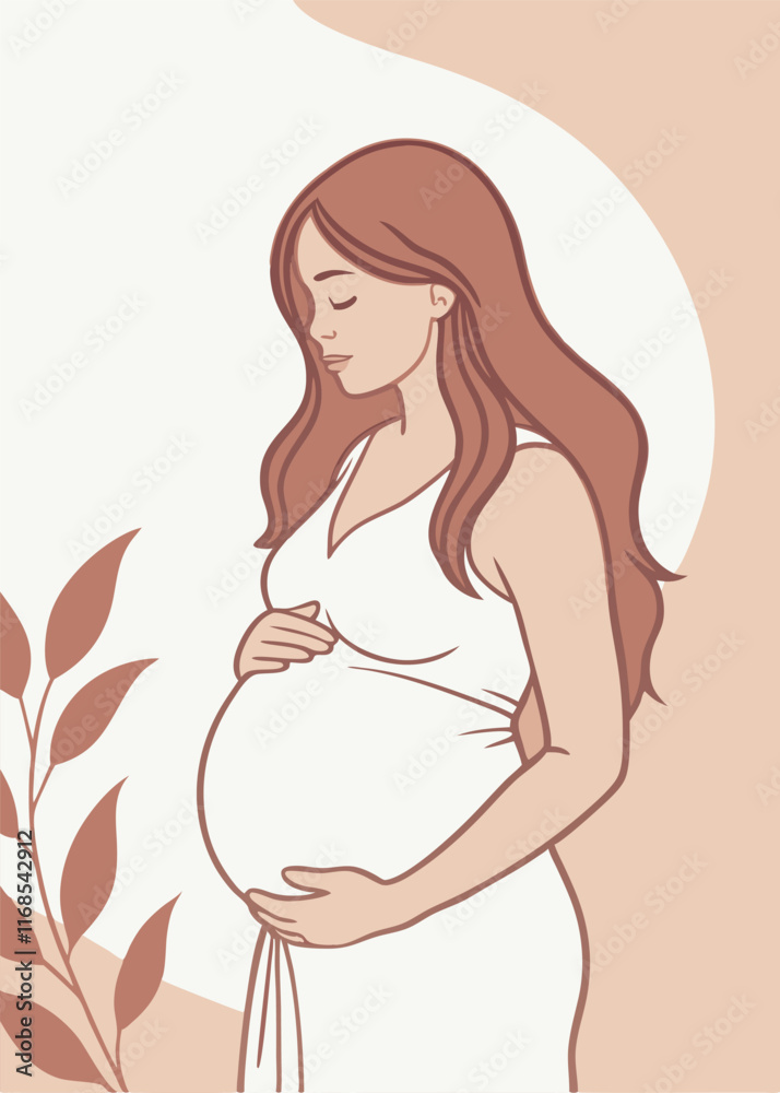 Pregnant women vector art on white background
Pregnant women vector art on white background