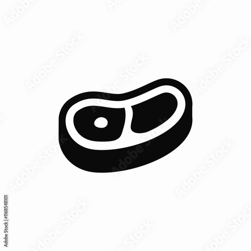 beef steak meat fresh icon vector sign
