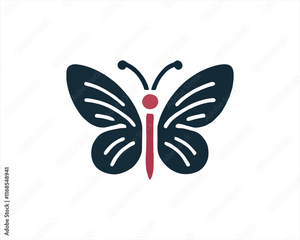 Butterfly Logo Design Icon Vector Illustration. Butterfly Logo Design Icon Vector Illustration.