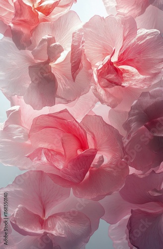 Soft pink cherry blossoms create a delicate floral background in spring