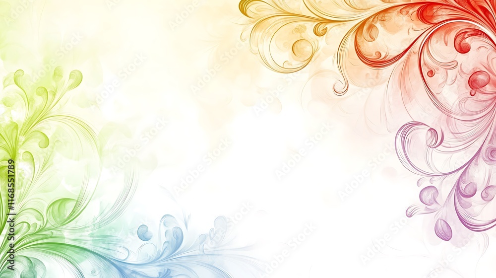 Abstract Rainbow Floral Design Background Image Abstract Rainbow Floral Design Background Image