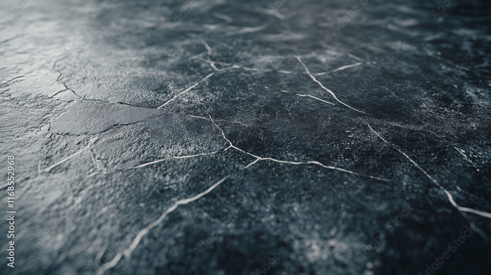 Fototapeta premium Dark grey cracked stone texture background.