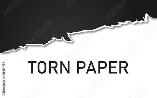 Torn paper on transparent background