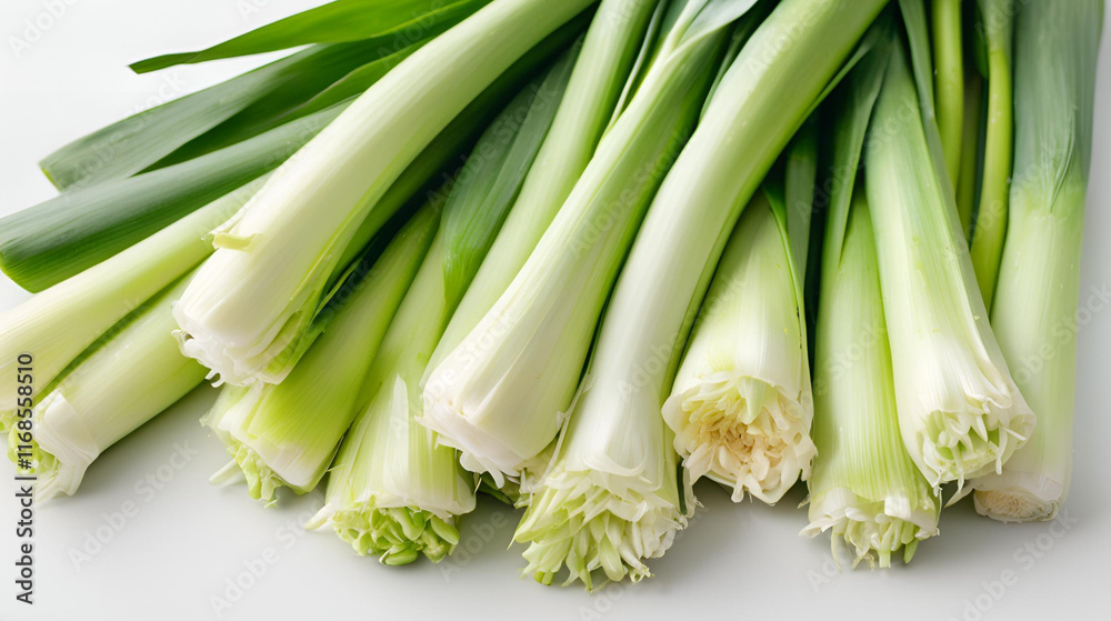 Leeks isolated on white background Leeks isolated on white background