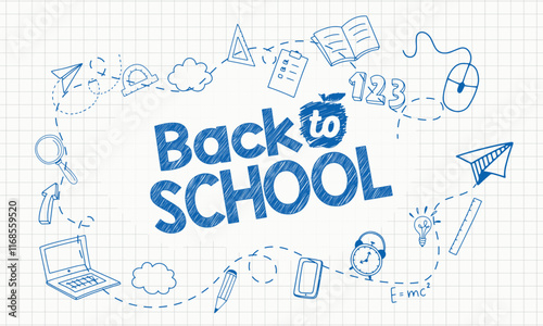 Back to school poster with doodles1