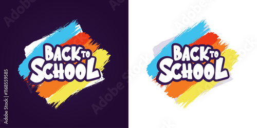 back to school vector illustration. Text back to school. In the style of comics of colorful. Design element for the design of leaflets, cards, envelopes, covers,