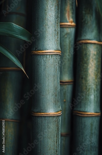 Dense bamboo grove showcasing vibrant green stalks in a tranquil natural setting