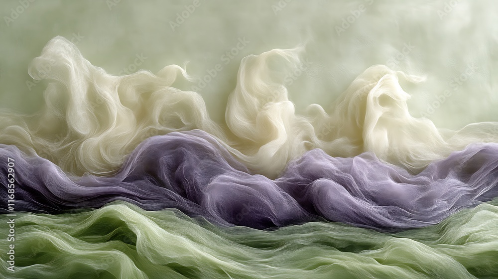 Abstract Draped Fabric Layers in Soft Hues Abstract Draped Fabric Layers in Soft Hues