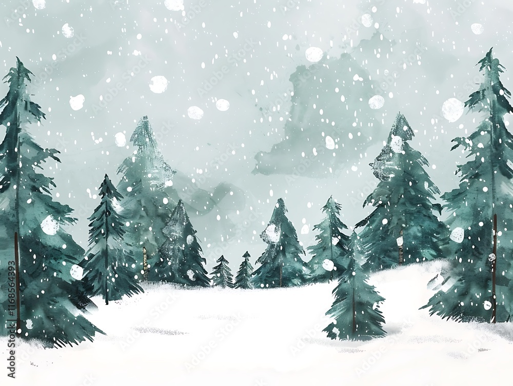 peaceful snowy landscape with pine trees serene winter vibes peaceful snowy landscape with pine trees serene winter vibes