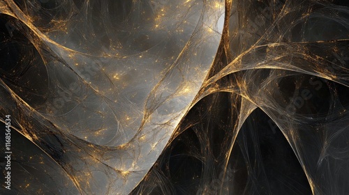 Abstract representation of neural connections glowing in a dark environment