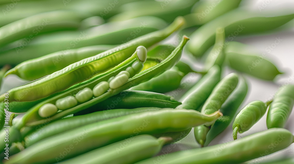 Green beans isolated on white background Green beans isolated on white background