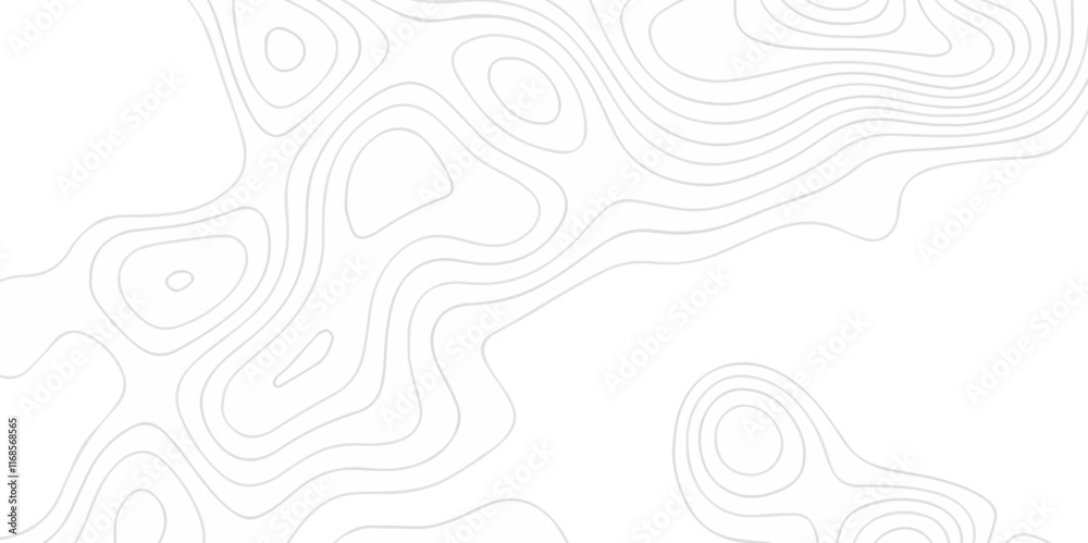 Contour abstract map relief land outline. Topographic map patterns. White wave paper curved reliefs abstract background. Background of the topography map. Abstract pattern with lines.	