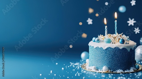 birthday cake with candles