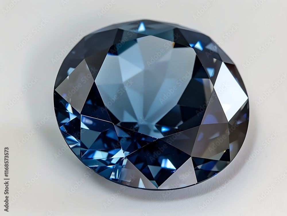single blue diamond with glossy finish on white background single blue diamond with glossy finish on white background
