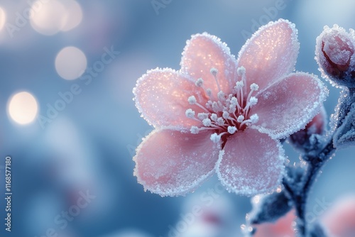 Vereiste Frühlingsblüten - Zauber des Winters photo