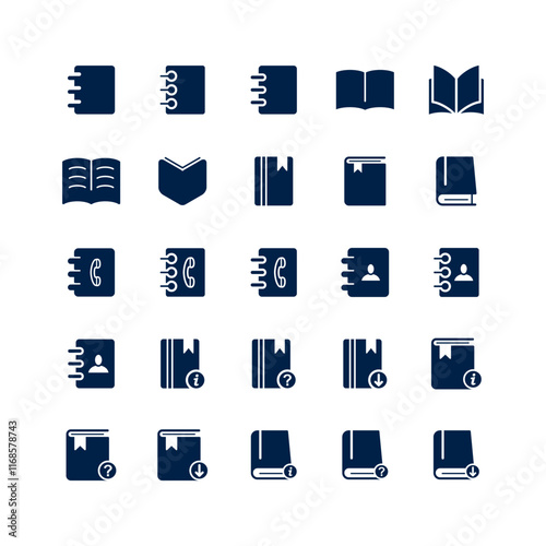 Book icons set. sign design illustration.