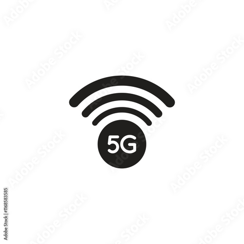 Vector 5G network icon, 5g logo sign, mobile  internet 5g line, 5 G symbol