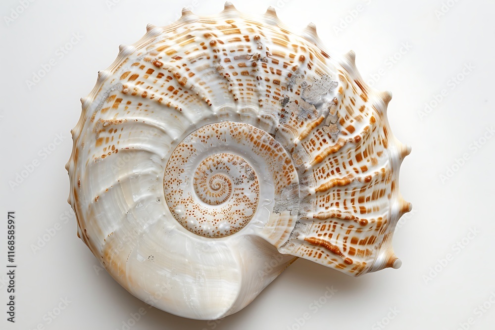 single seashell with detailed patterns single seashell with detailed patterns
