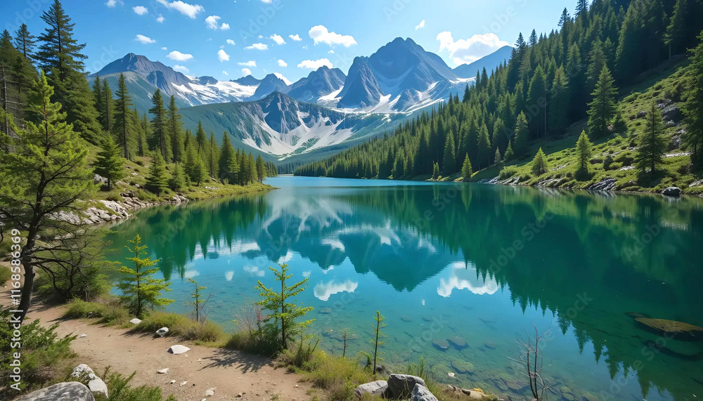 Experience enchanting beauty of Lakes National Park view, natural top view Experience enchanting beauty of Lakes National Park view, natural top view
