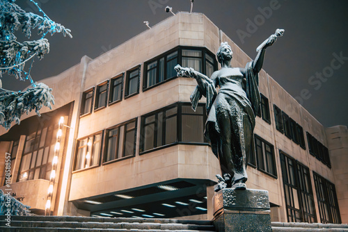 Photography Bratislava, Slovakia - 1st January 2025: The slovak parliament building, Nationa