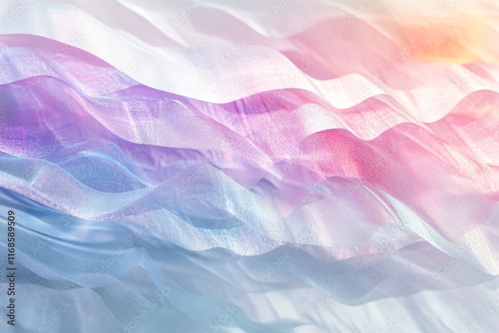 Fototapeta premium Soft waves of pastel colors creating a serene and calming abstract background for artistic use