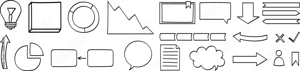 Hand drawn doodle brush lines vector image Hand drawn doodle brush lines vector image