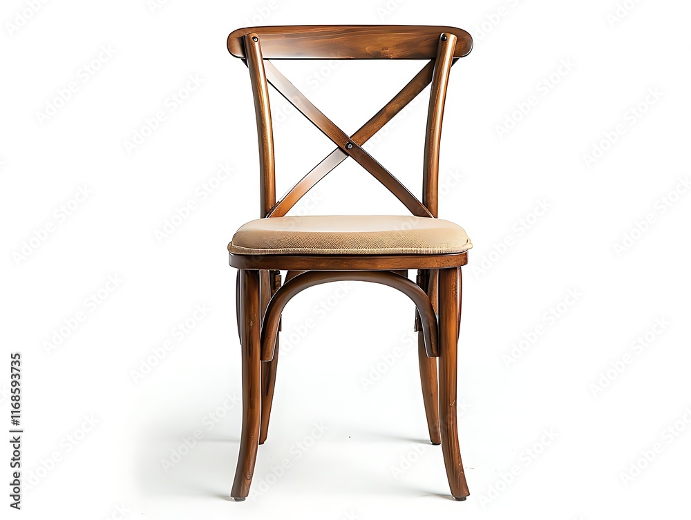 classic wooden chair with cushioned seat classic wooden chair with cushioned seat