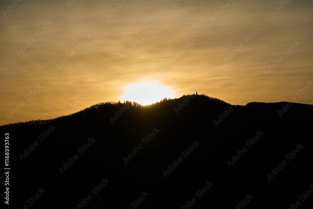 Coucher de soleil sur les Vosges