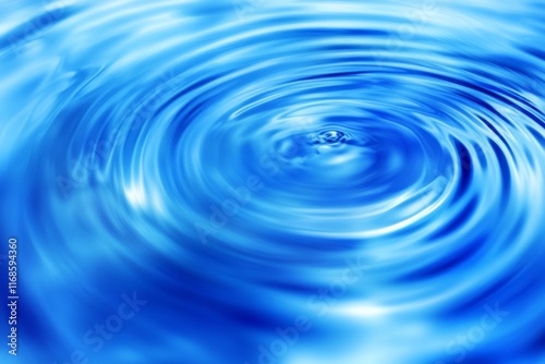 Water ripples create beautiful patterns in a serene blue background