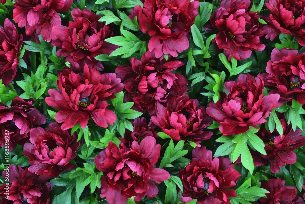 Vibrant peonies in full bloom create a stunning garden display during spring Vibrant peonies in full bloom create a stunning garden display during spring