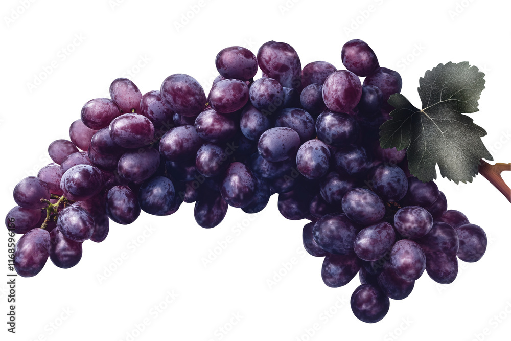 Fototapeta premium Isolated Bunch of Black Grapes